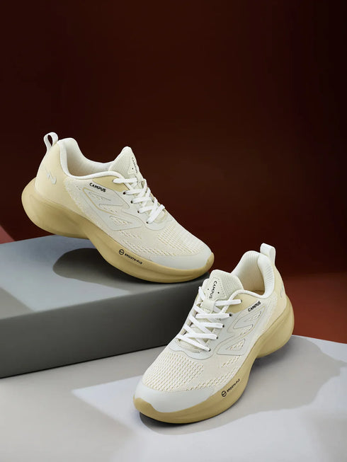 GLIMPSE Off White Women's Running Shoes